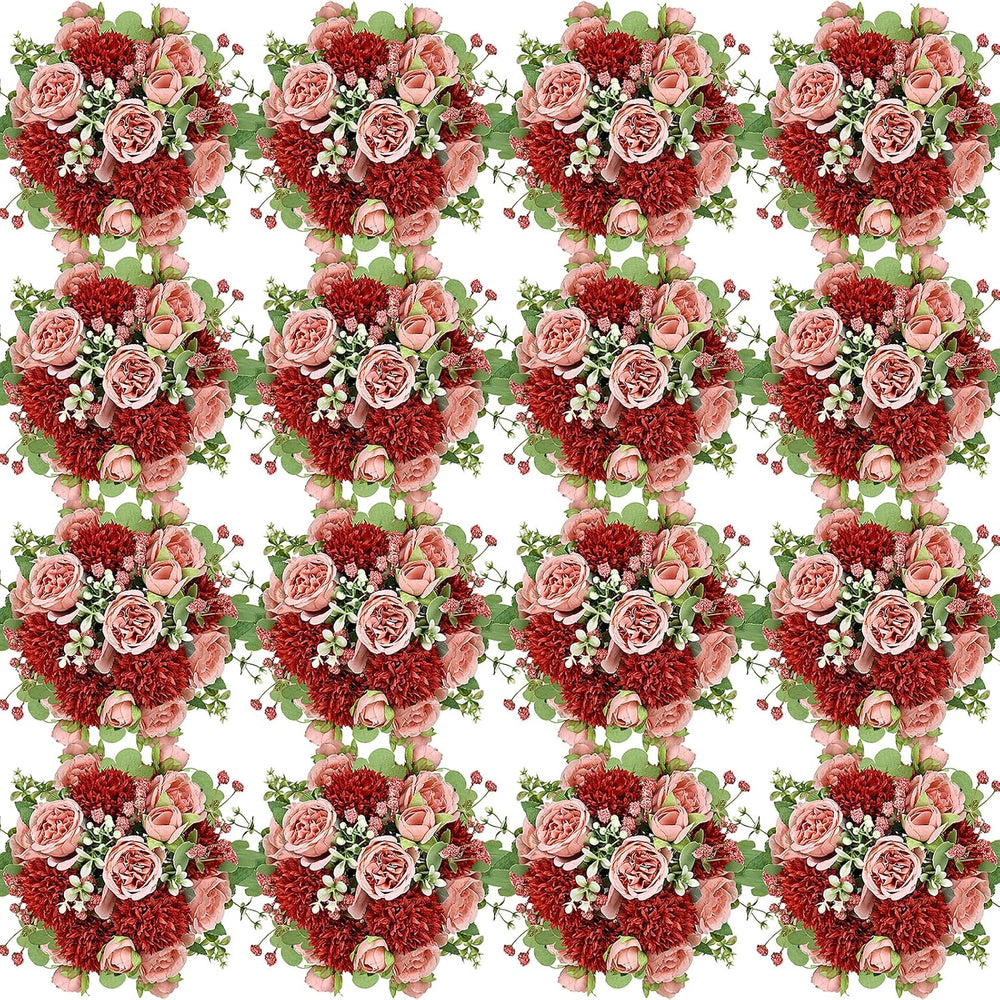 16 Bundles Peonies Artificial Flowers - Terracotta