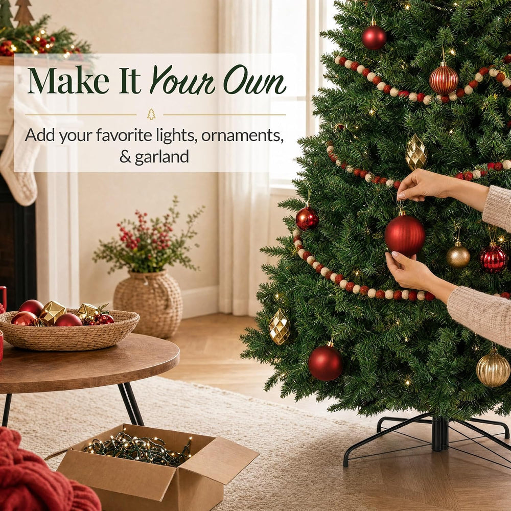 Best Choice Products Unlit Pencil Christmas Tree, 7.5ft Premium Artificial Tr...