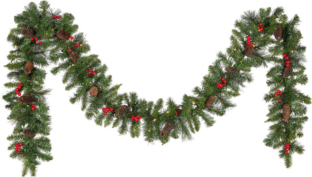 National Tree Company 9ft Pre-Lit Crestwood Spruce Christmas Garland