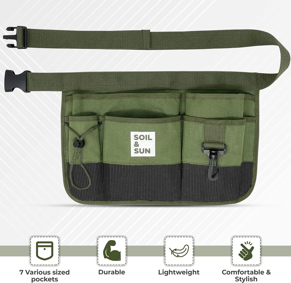 Soil & Sun Garden Tool Belt for Women, Tool Apron, Utility Belt Women, Te...