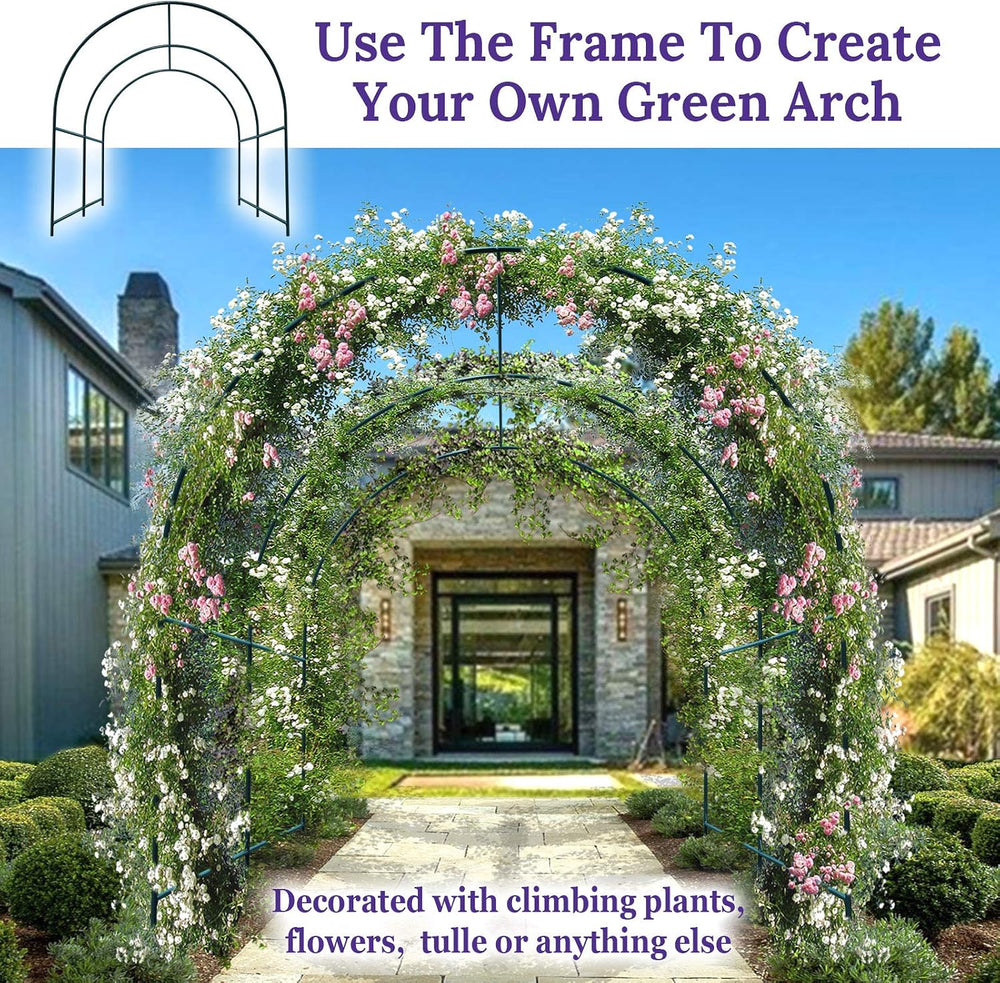 YardGrow Large Garden Support Arch Pergola Frame( 6.5 x 7 x 7.2ft)