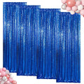 ShinyBeauty Sequin Curtains 4 Panels Royal Blue Sequin Backdrop Shimmer Backgrounds Party Fabric Backdrop (2Ftx8Ft,Royal Blue)
