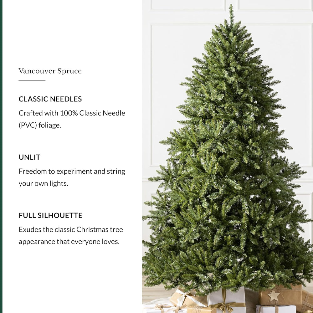 Balsam Hill Vancouver Spruce - Traditional Full Artificial Christmas Tree wit...