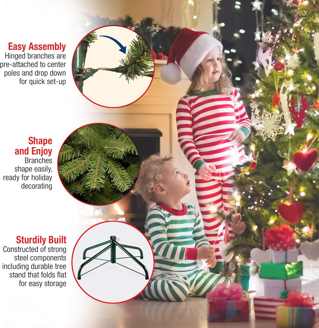 national tree company pre-lit 'feel real' artificial full, side view