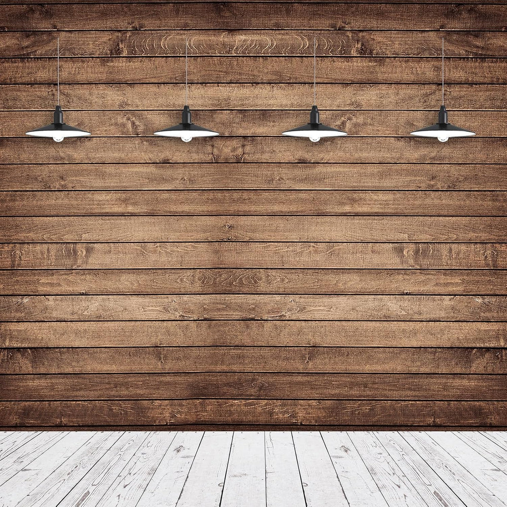 Mixweer Wood Backdrop for Photoshoot Western Party Decoration, 10 x 8 ft