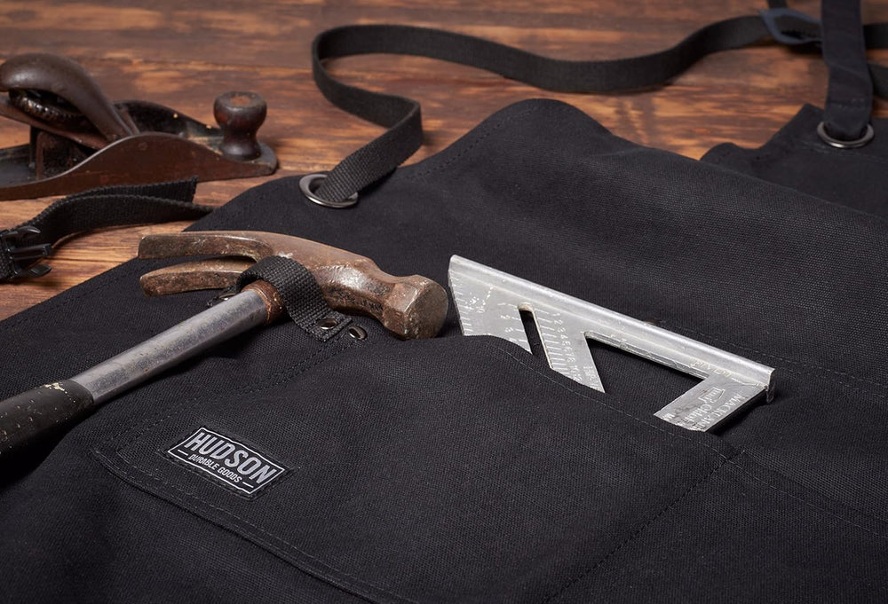 Deluxe Edition Waxed Canvas Tool Apron for Men and Women, Heavy Duty Work Apr...