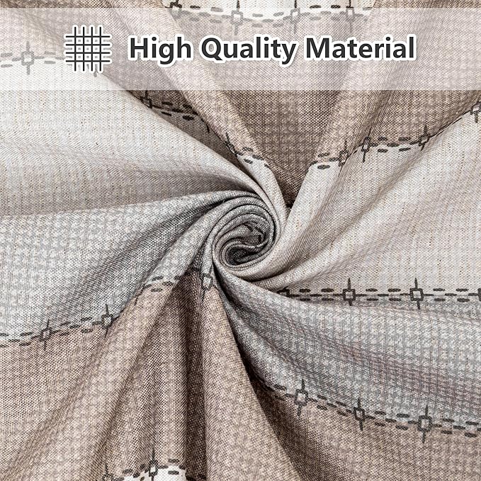 MYSKY HOME Table Cloth 60x84 in Rectangle, Heavy Duty Linen Look Waterproof Tablecloths Farmhouse Tablecloth, Wrinkle Free Table Cover with Coffee Lines for Kitchen Dining, Party