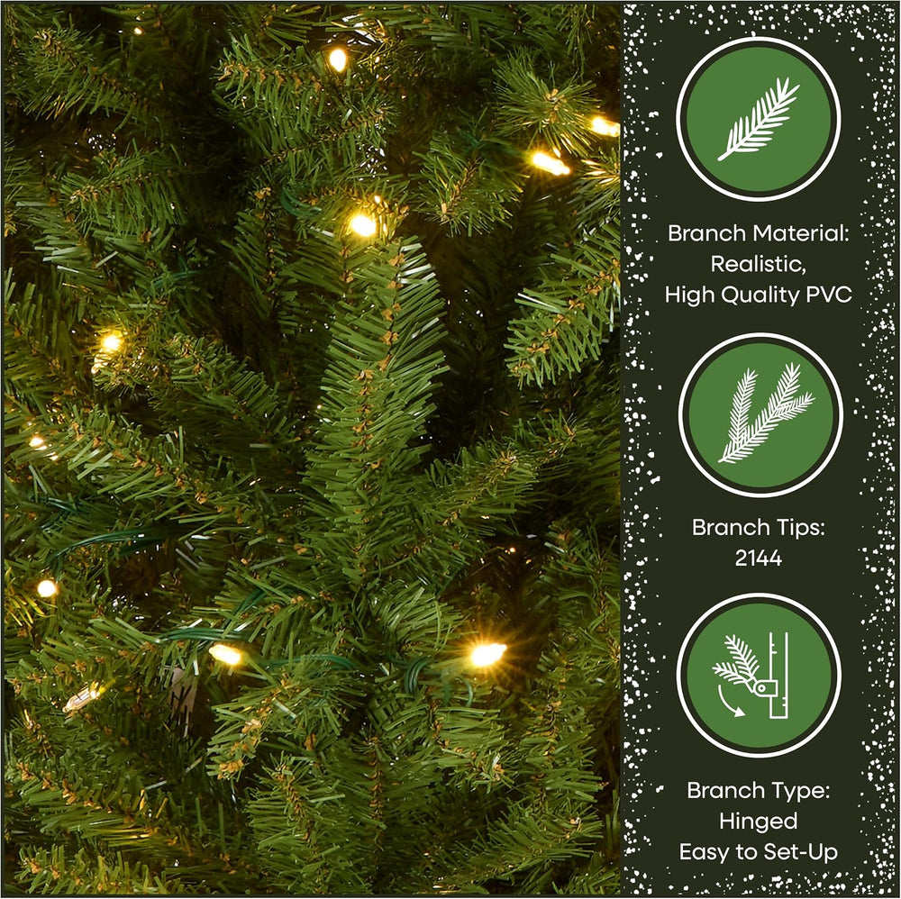 National Tree Company 7ft Pre-Lit Dunhill Fir Artificial Christmas Tree