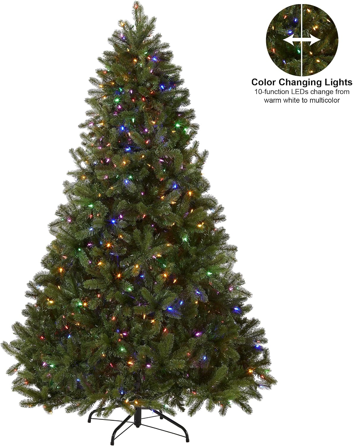 National Tree Company 7.5ft Pre-Lit Downswept Douglas Fir Christmas Tree