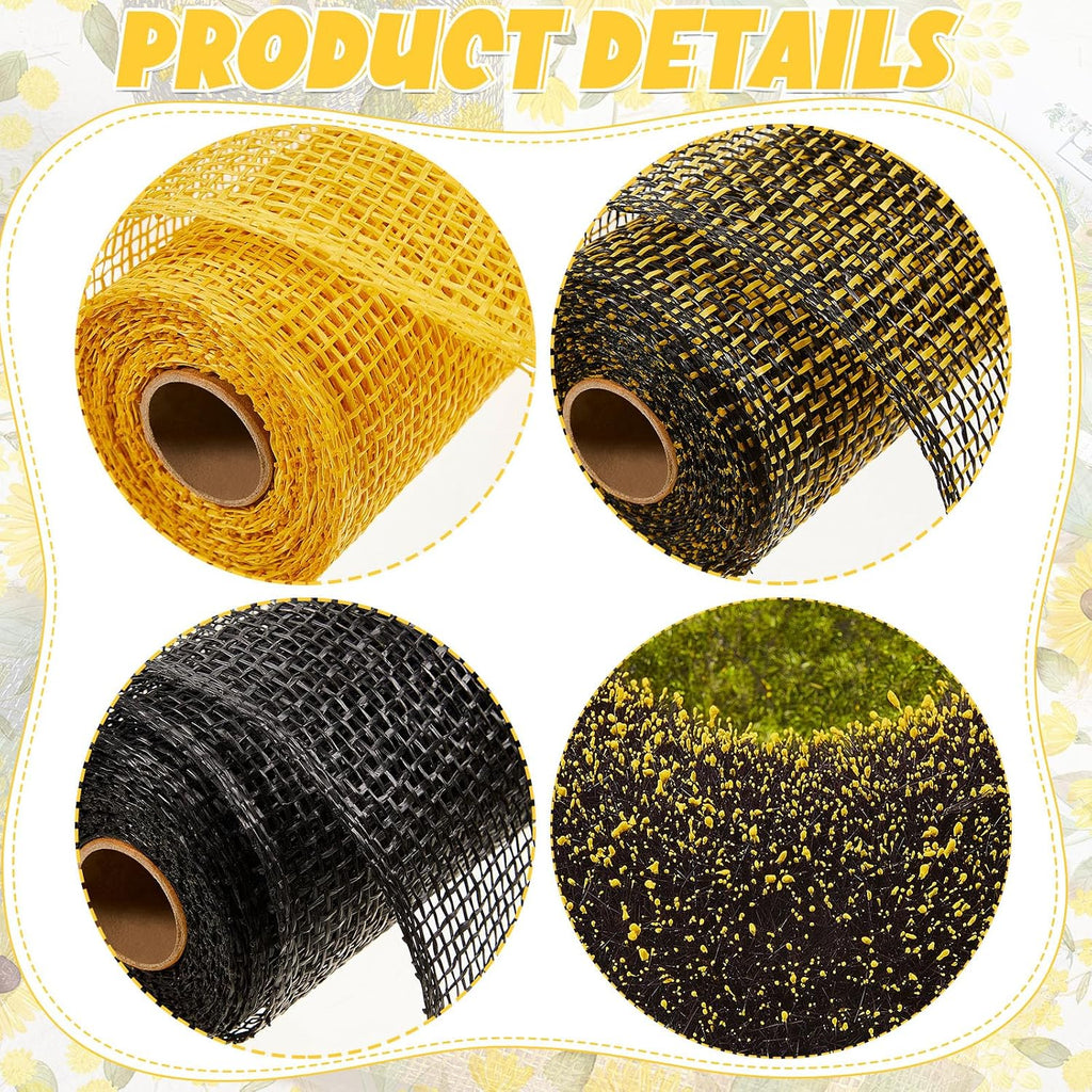 yuxung 10 pcs poly burlap deco mesh 10, close-up detail