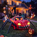 15FT Red Spider Car Halloween Inflatables Outdoor Decorations Built-in LEDs