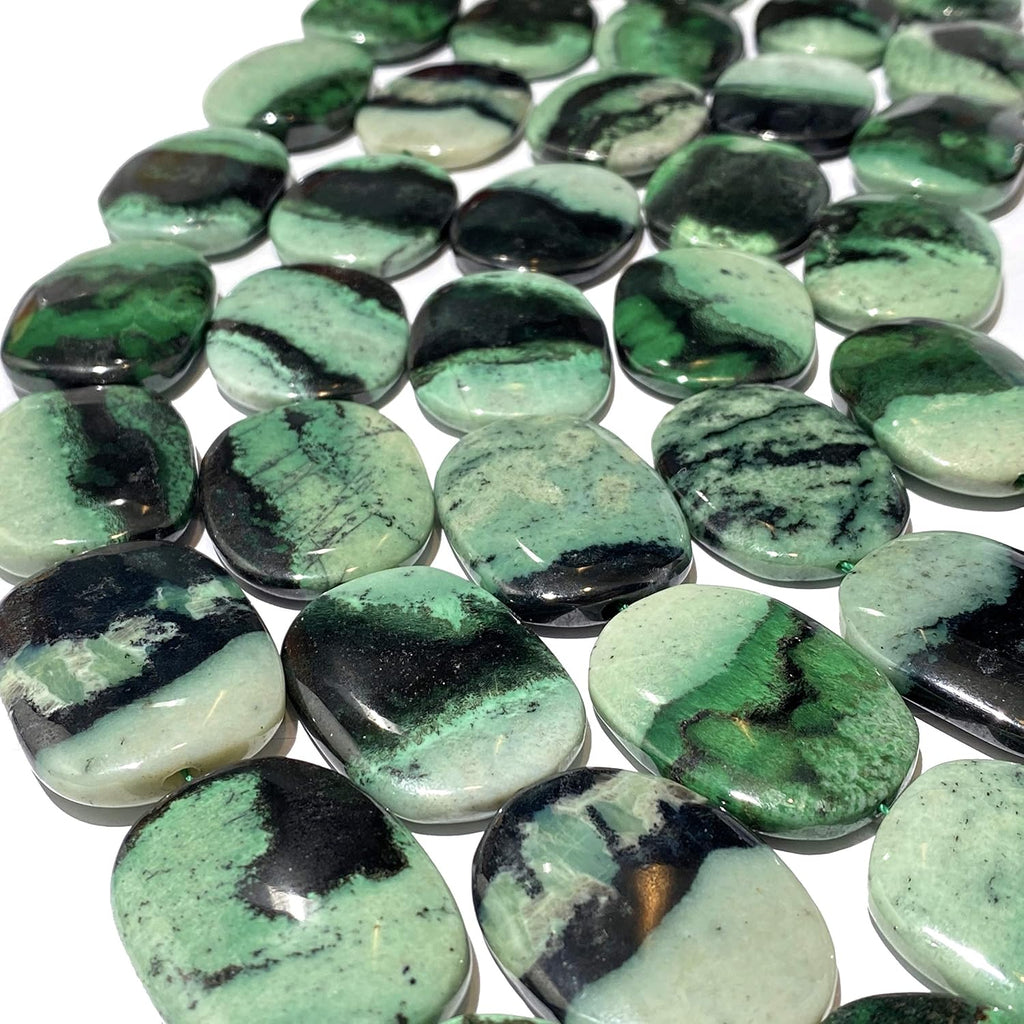 ABCGEMS Transvaal Hydrogrossular Garnet Beads Africa Freeform Oval 25X34mm