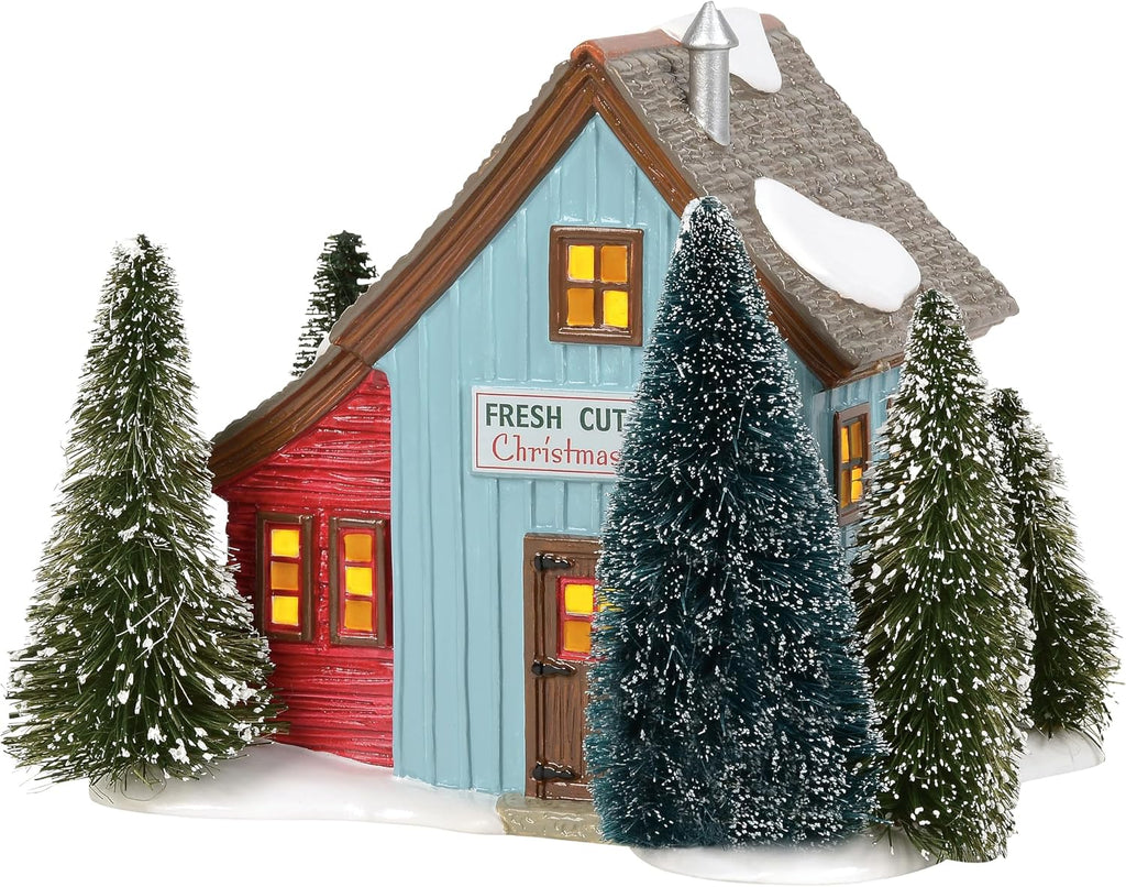 department 56 original snow village village farms tree shown in use