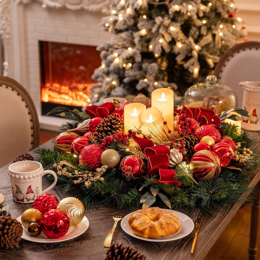 valery madelyn 30" pre-lit large christmas wreath for, close-up detail