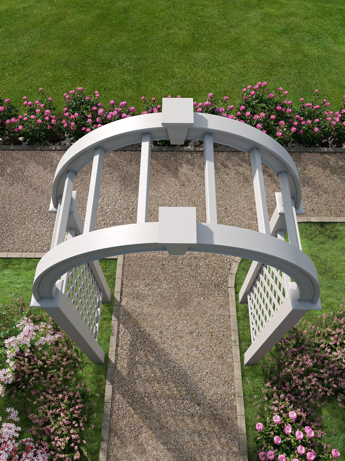 nantucket legacy 60"w x 94"h vinyl arbor, close-up detail
