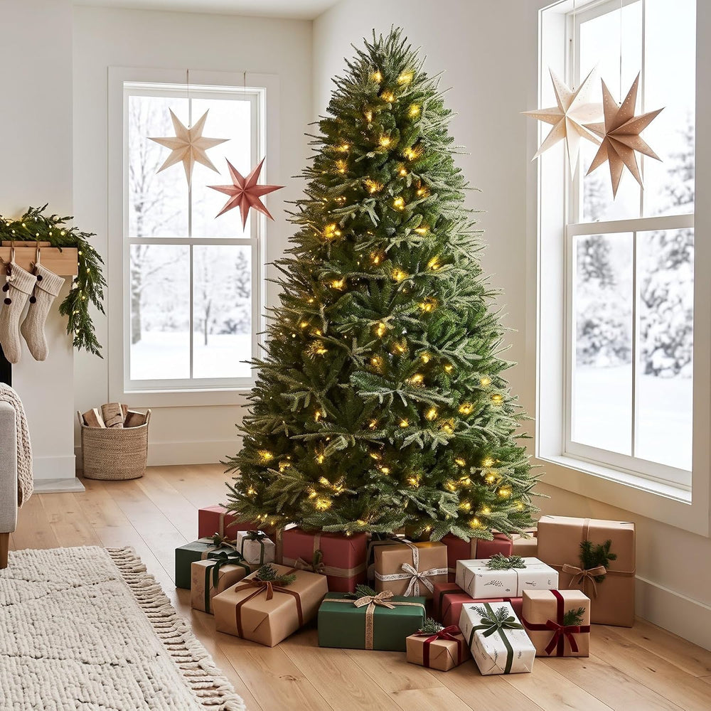 Naomi Home Camden 6.5 ft Pre-Lit Christmas Tree, 400 Warm Lights