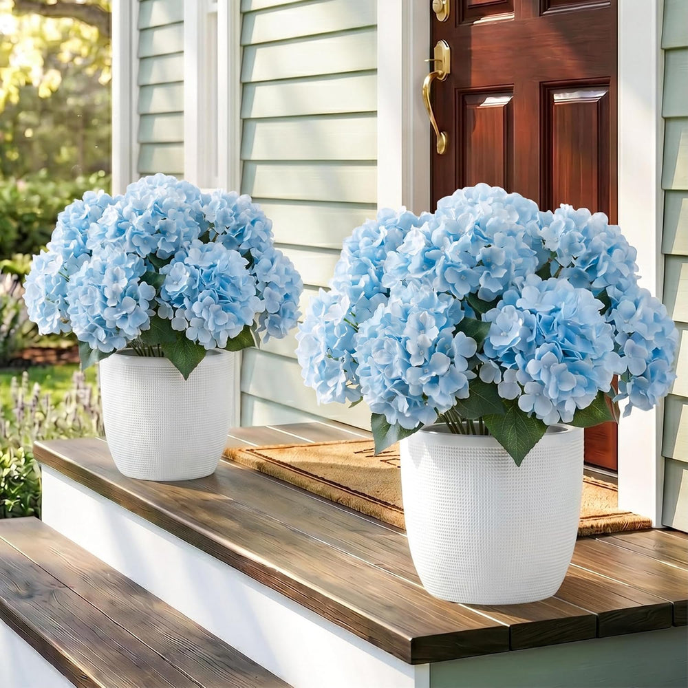 Auihiay 12 Bundles Hydrangea Artificial Flowers for Outdoors and Indoor