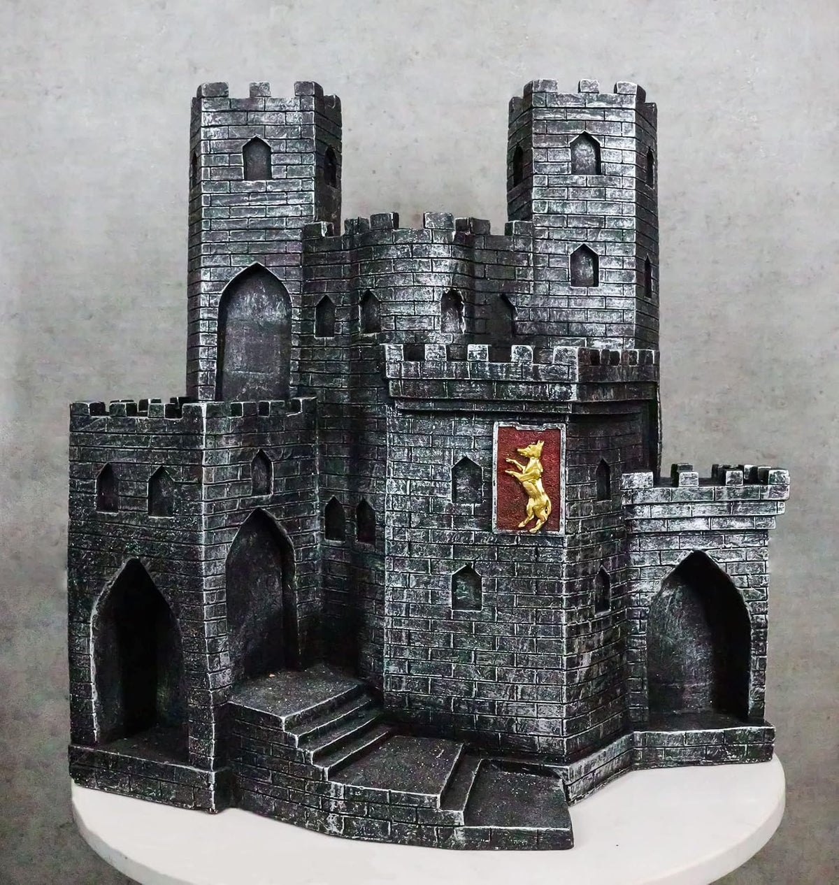 ebros gift medieval grand royal burgundy stonewall castle showing dimensions