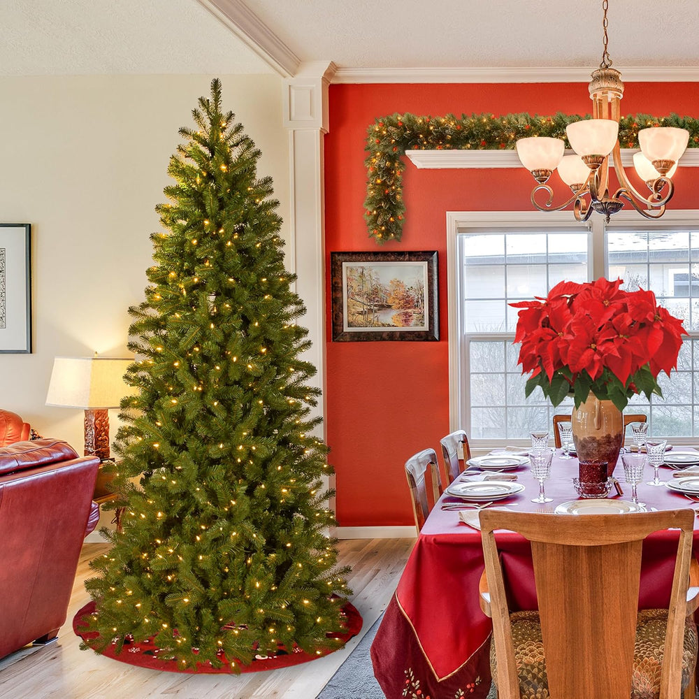 National Tree Company 7ft Pre-Lit Downswept Douglas Fir Slim Christmas Tree