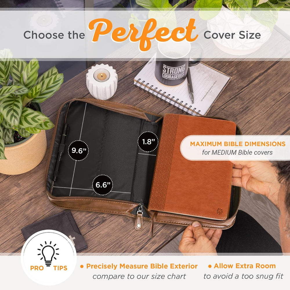 Christian Art Gifts Men's Faux Leather Bible Cover: Trust in the Lord