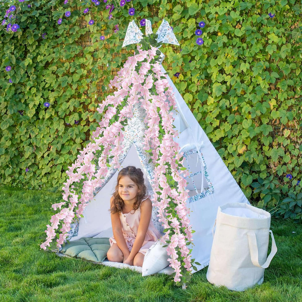 U'Artlines 10Pcs 7.2 Ft/Piece Artificial Wisteria Garland Pink