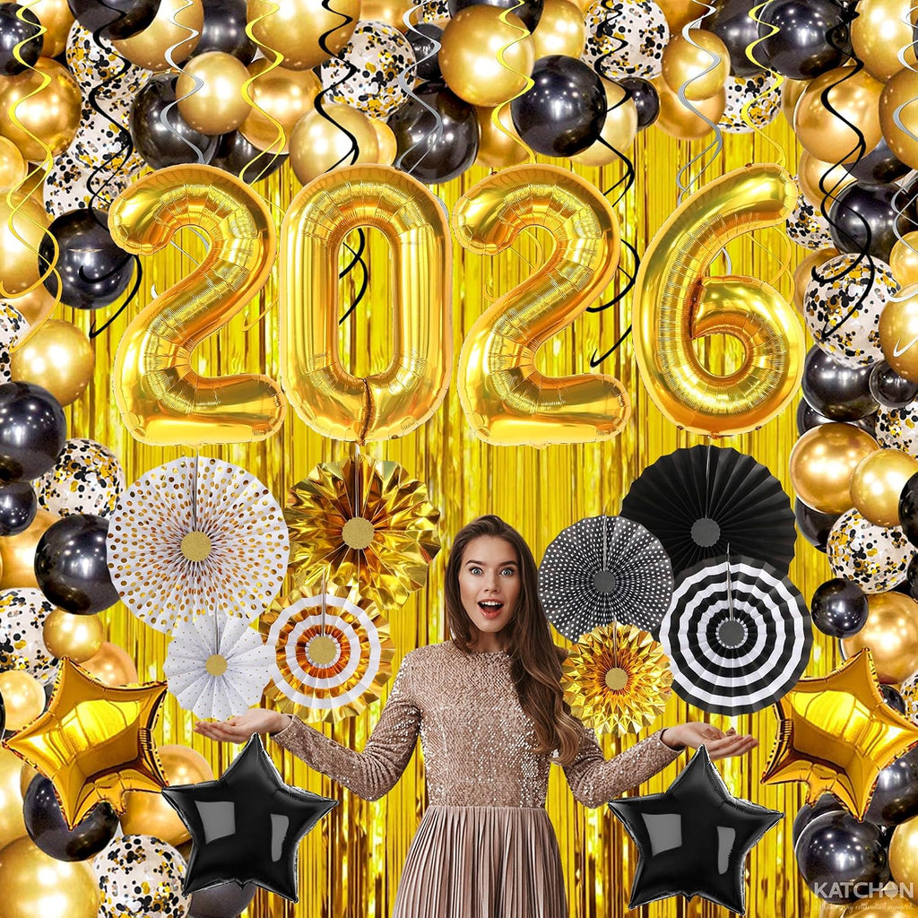 KatchOn Set, Pack of 112, New Years Eve Party Supplies 2026