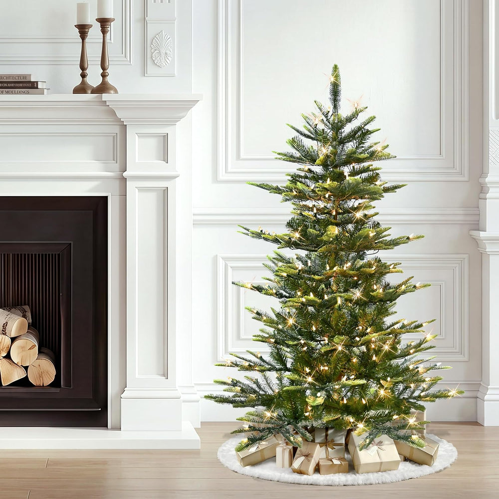 Puleo International 4.5ft Pre-Lit Aspen Fir Artificial Christmas Tree