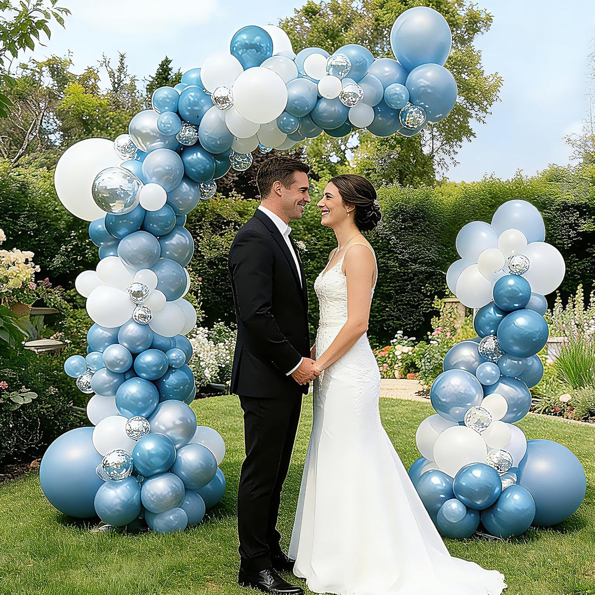 Balloon Arch Stand Kit 9ft &5.6ft,Heavy Duty Base With Water Filling Bag Bendable Half Arch Balloon Arch for Birthdays Holiday Decorations And Other Indoor And Outdoor Parties No Balloons (gold)