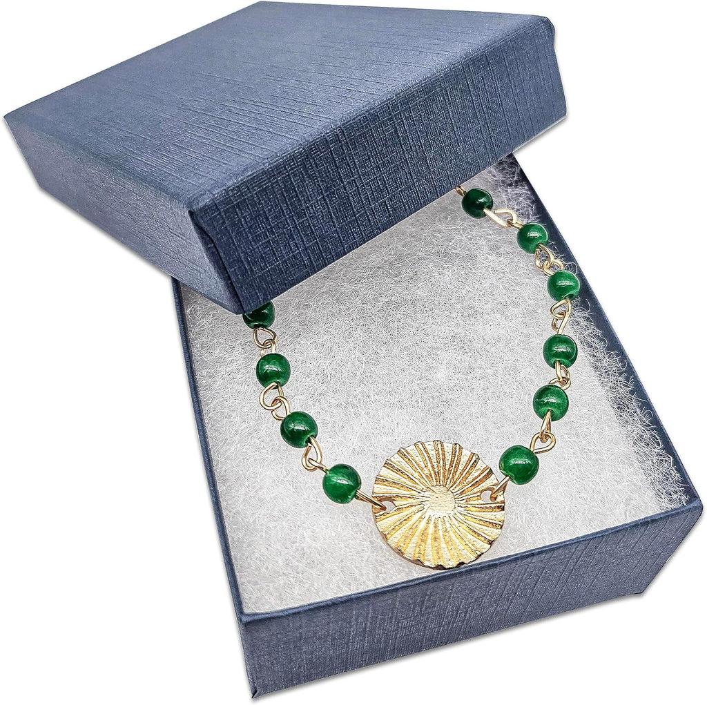 thedisplayguys 100pc cardboard linen paper jewelry gift boxes shown in use
