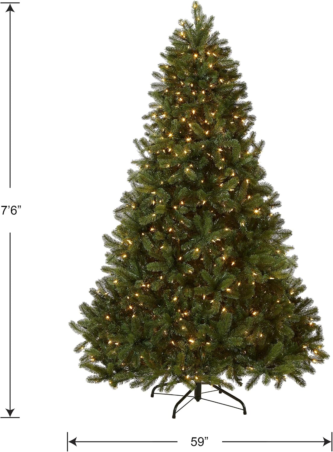 National Tree Company 7.5ft Pre-Lit Downswept Douglas Fir Christmas Tree