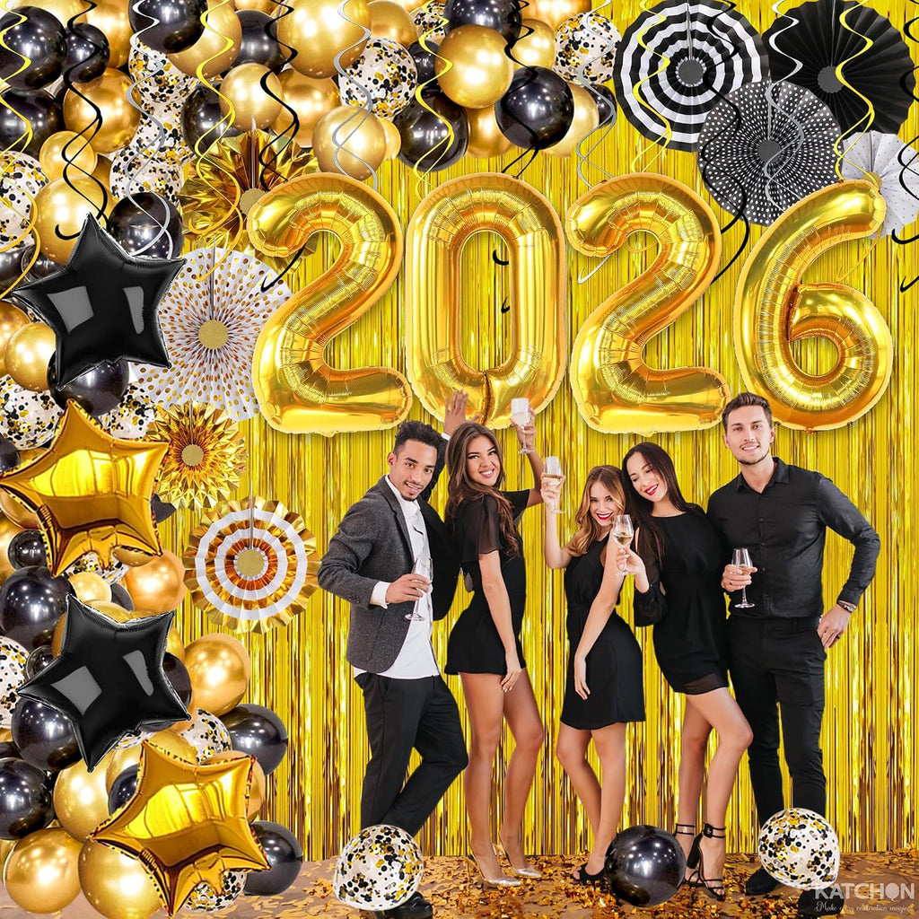KatchOn Set, Pack of 112, New Years Eve Party Supplies 2026