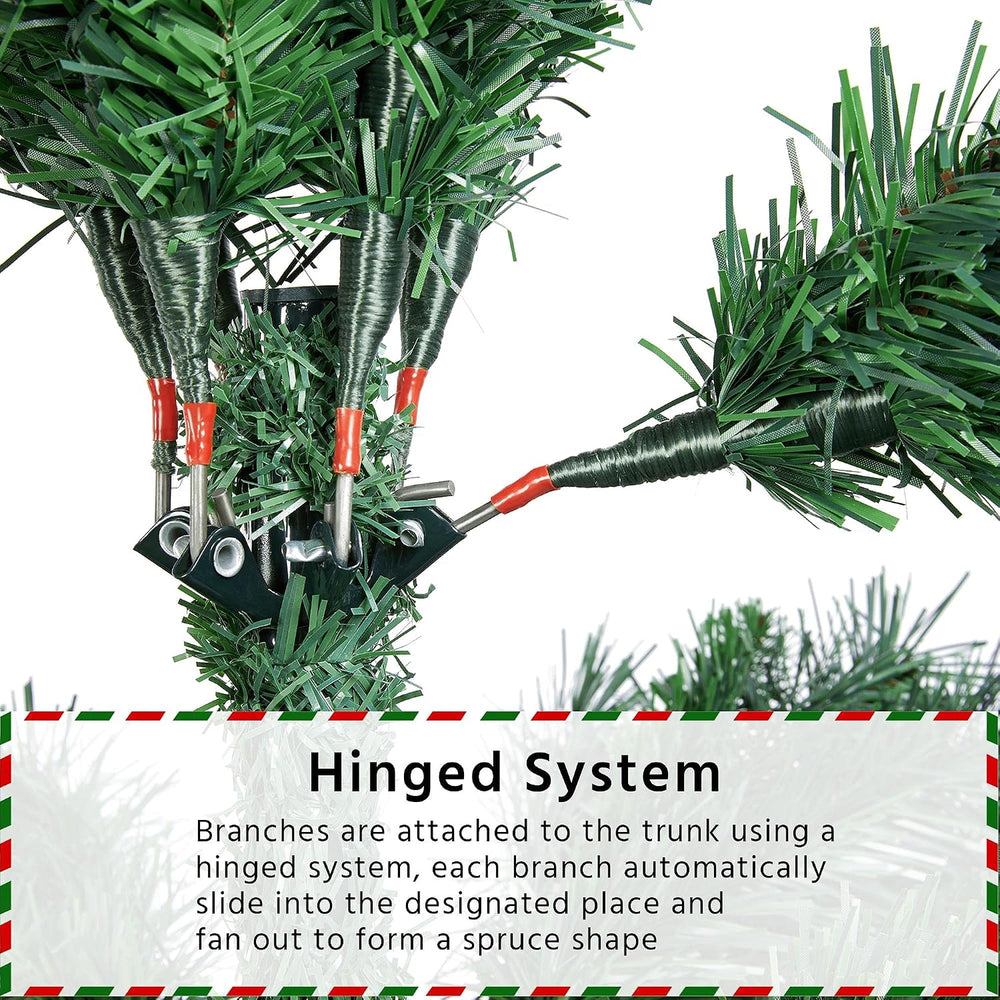 Yaheetech 7.5ft Artificial Christmas Spruce Tree, Realistic Premium Unlit
