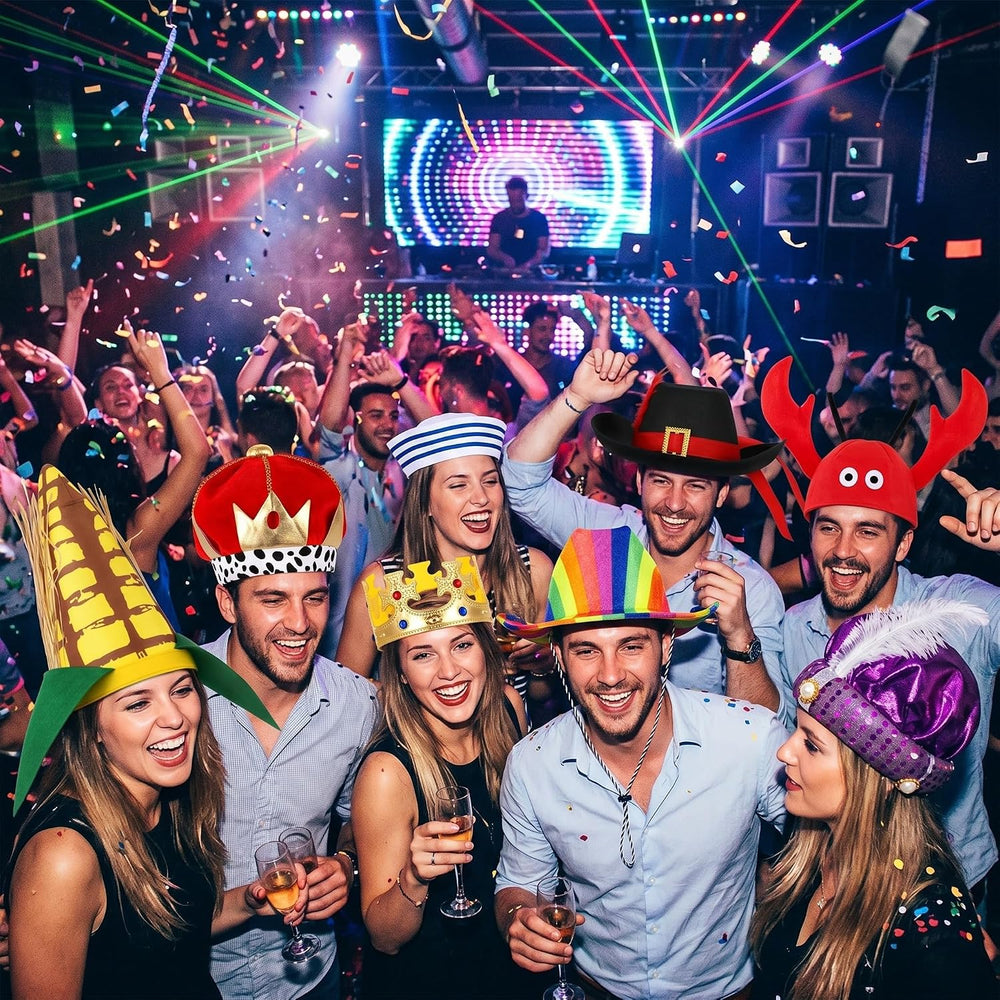 Hercicy 8 Assorted Funny Hats, Crazy Party Hats for Adult, Photo Booth Prop