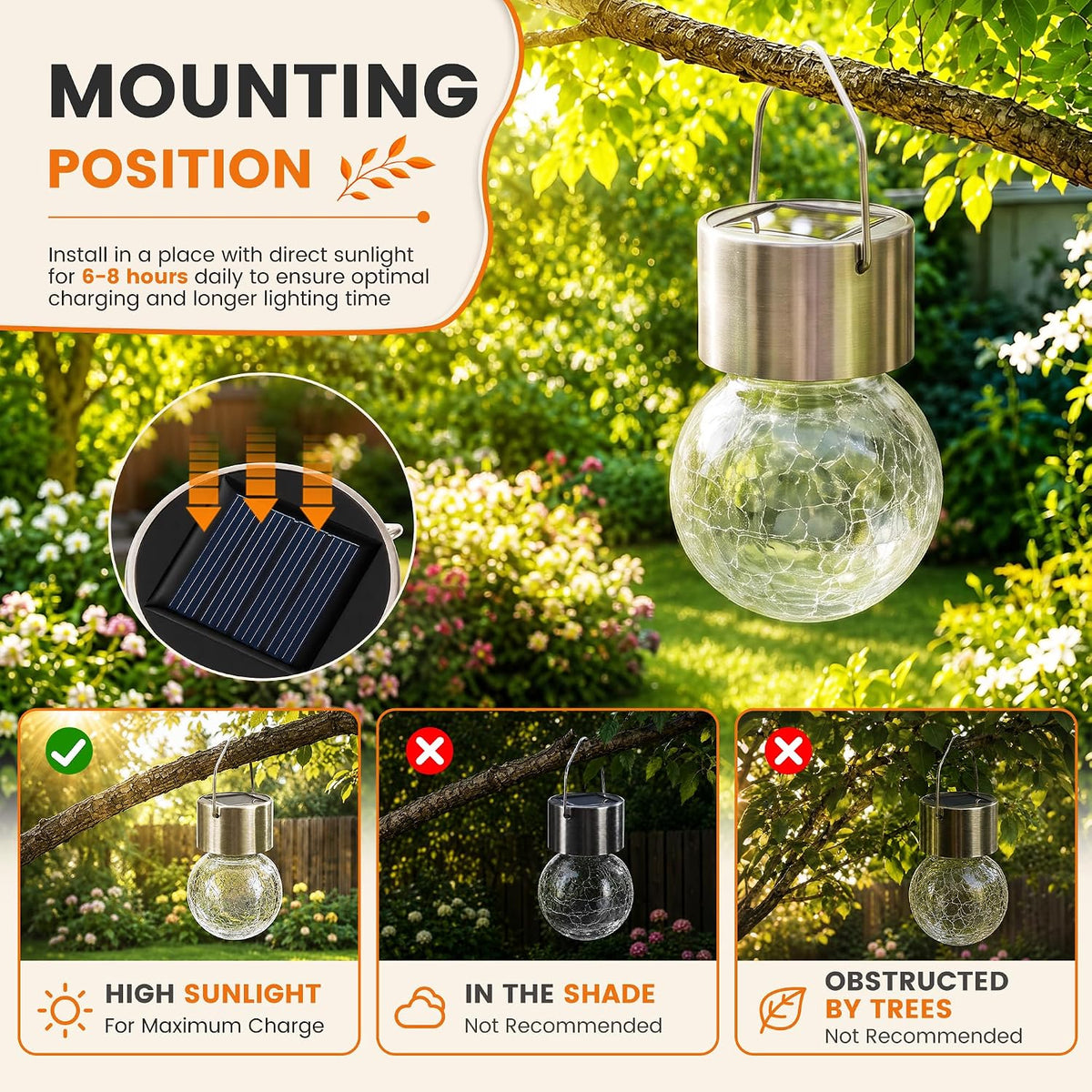 gigalumi solar hanging lights outside solar christmas decoration, package contents