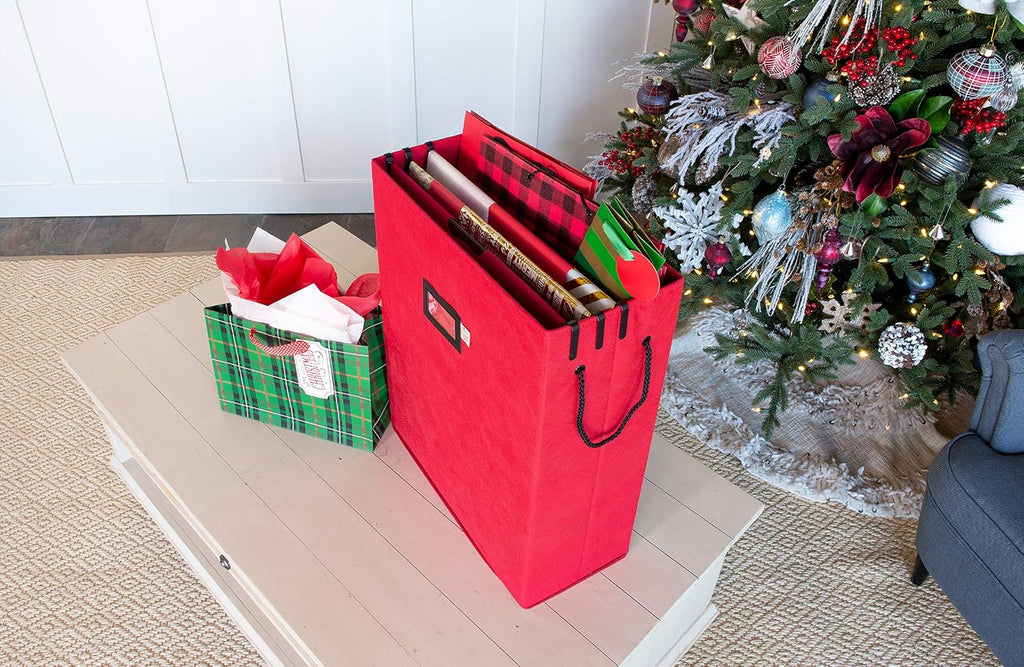 Gift Bags with Tissue Paper Storage Box, Zippered Accessory Pouches