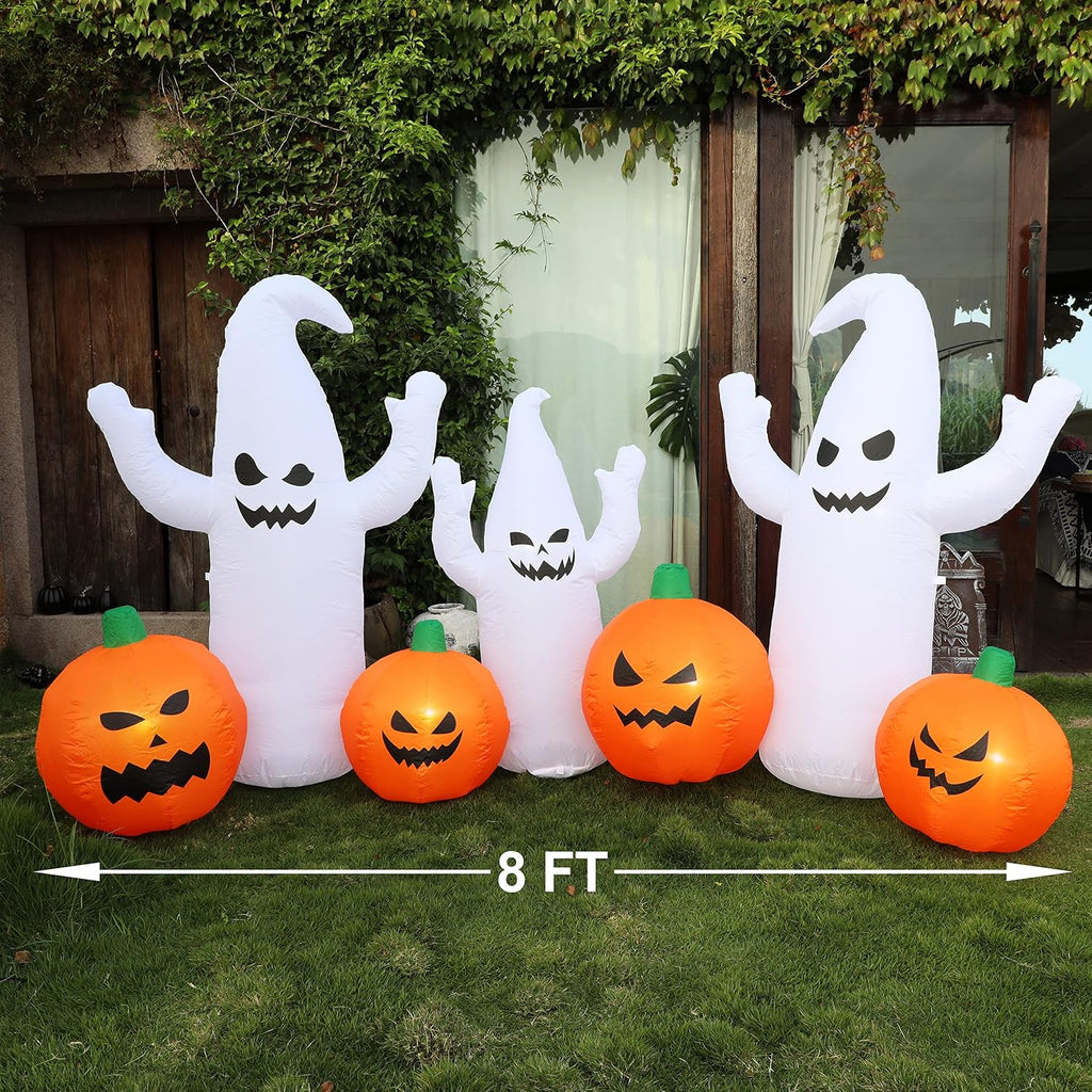 sand mine 8 ft long lighted halloween inflatable, close-up detail
