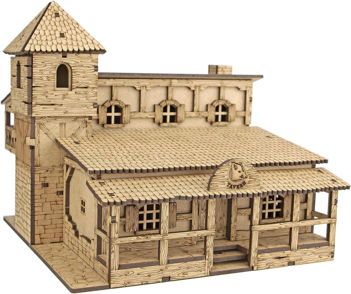 TowerRex Tavern DND Terrain, Tabletop Terrain for 28mm Miniatures