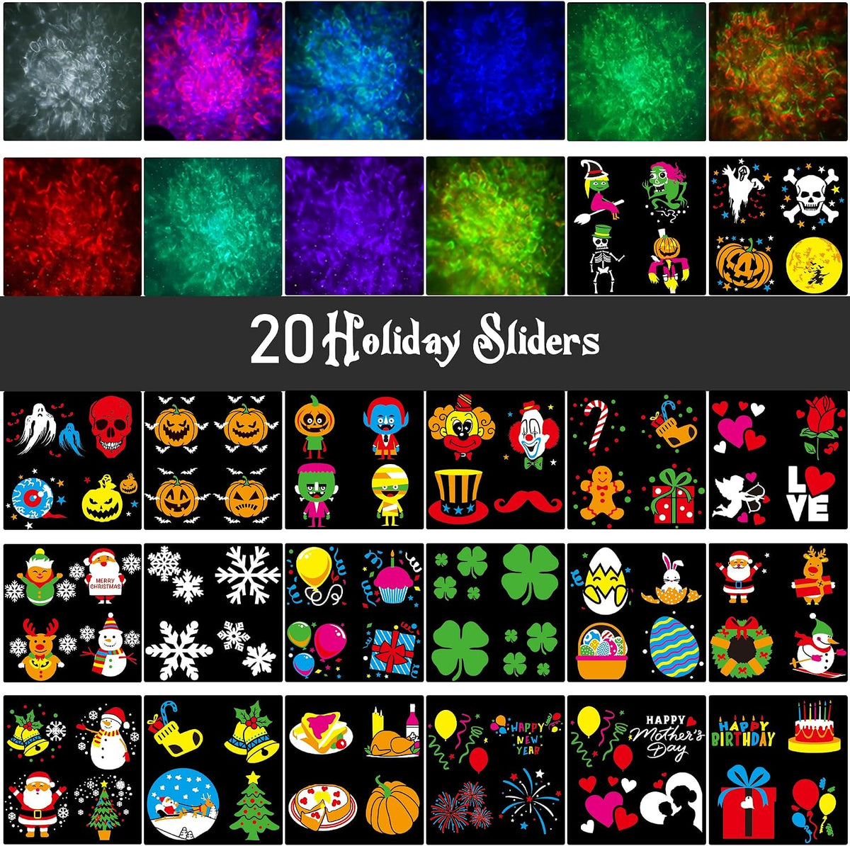 coolwufan 2-in-1 halloween christmas projector lights outdoor 20, side view