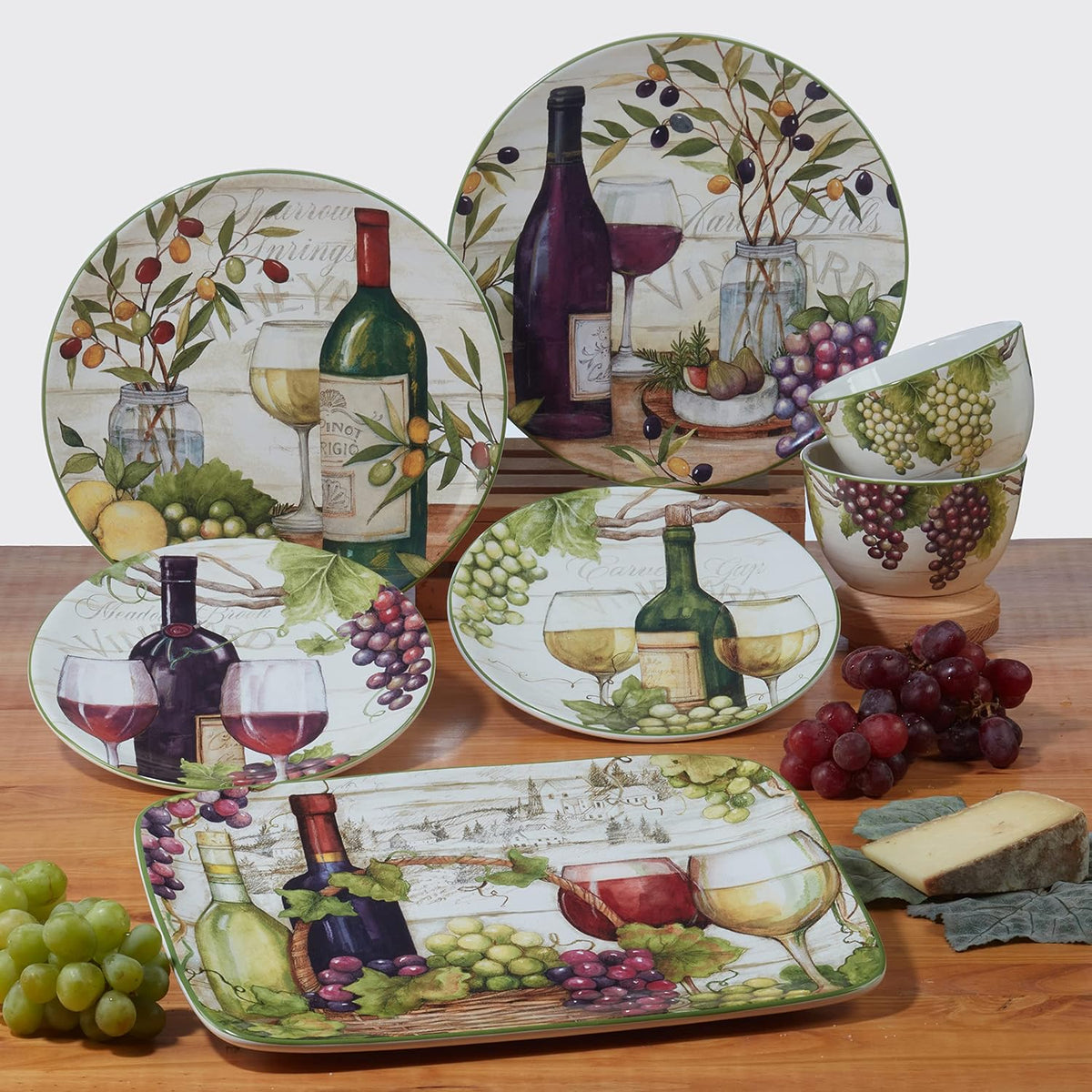 certified international meadow brook 6" canape/luncheon/appetiser plates, assorted, side view