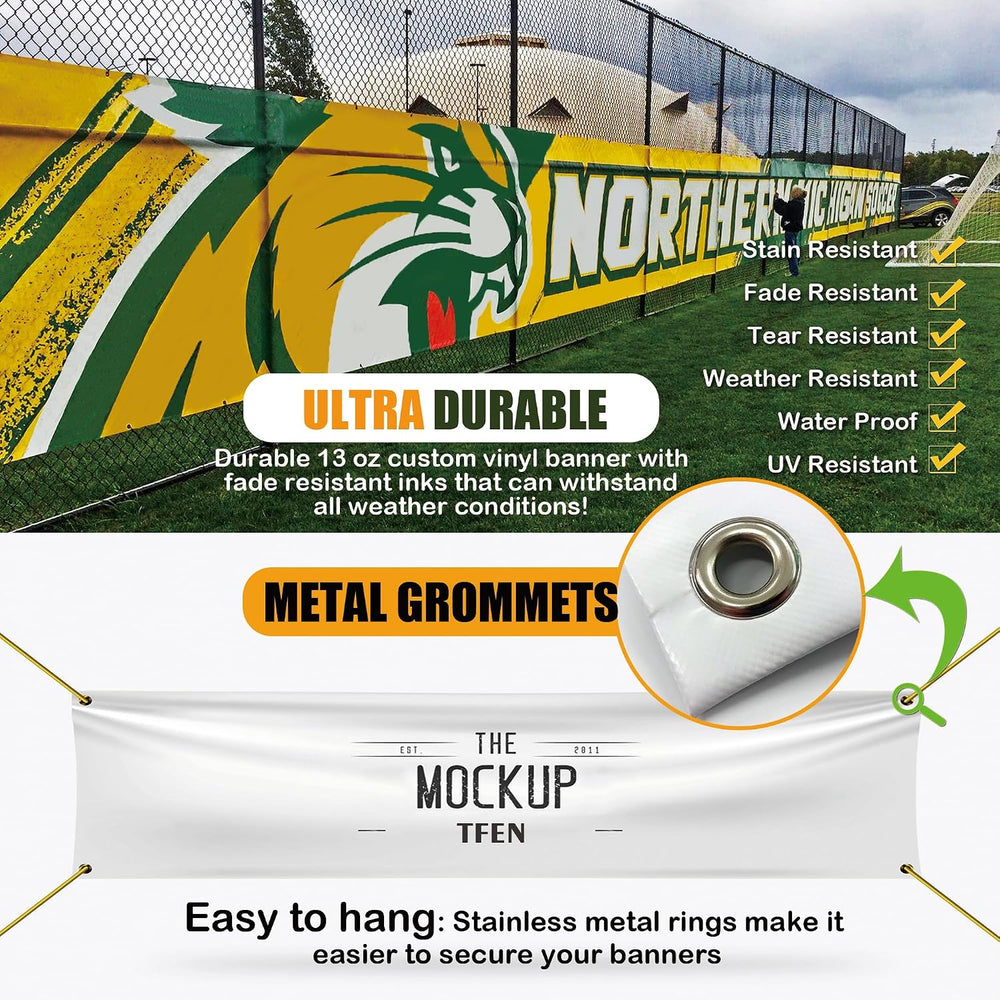 Custom Banner 4ft x 6ft Vinyl Banner Custom Backdrop - Full Color 13 Oz Sign ...