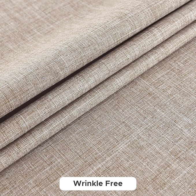 Fitable Faux Linen Tablecloths for Rectangle Tables: Water & Stain Resistant Farmhouse Table Cloth, Washable Burlap Textured Table Covers for Kitchen Dining Party(2 Pack, 60x120 Inch, Nature)
