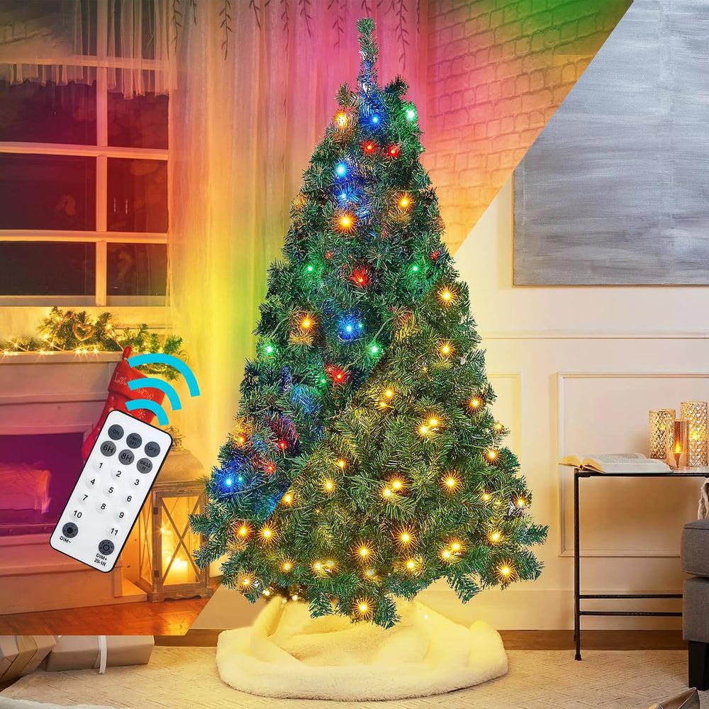 Lulu Home 6FT Artificial Christmas Tree, RC 300 LEDs