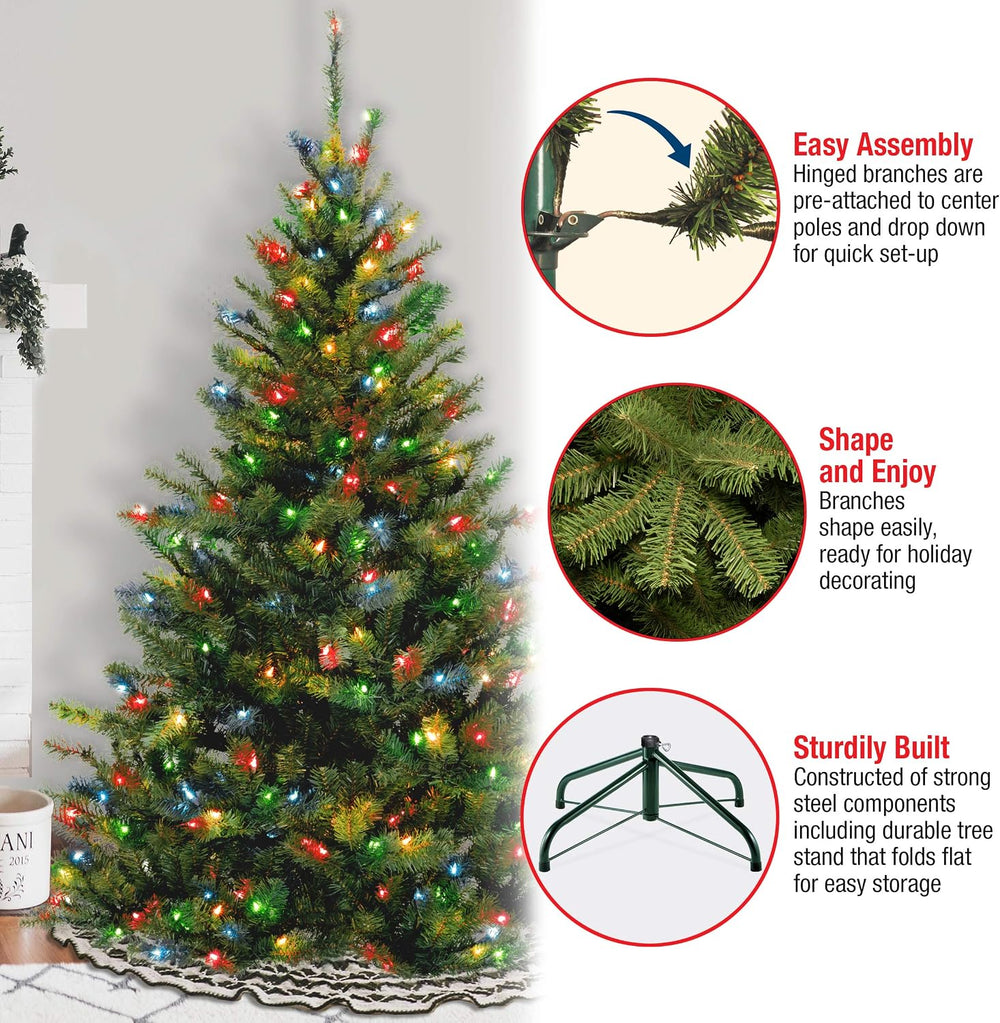 National Tree Company 6ft Pre-Lit Kincaid Spruce Artificial Christmas Tree