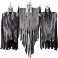 JOYIN 3 Pcs Hanging Halloween Skeleton Ghosts Decorations Outdoor, Grim Reapers for Best Halloween Outdoor Decorations, Haunted Haunted House Prop, Party Supplies