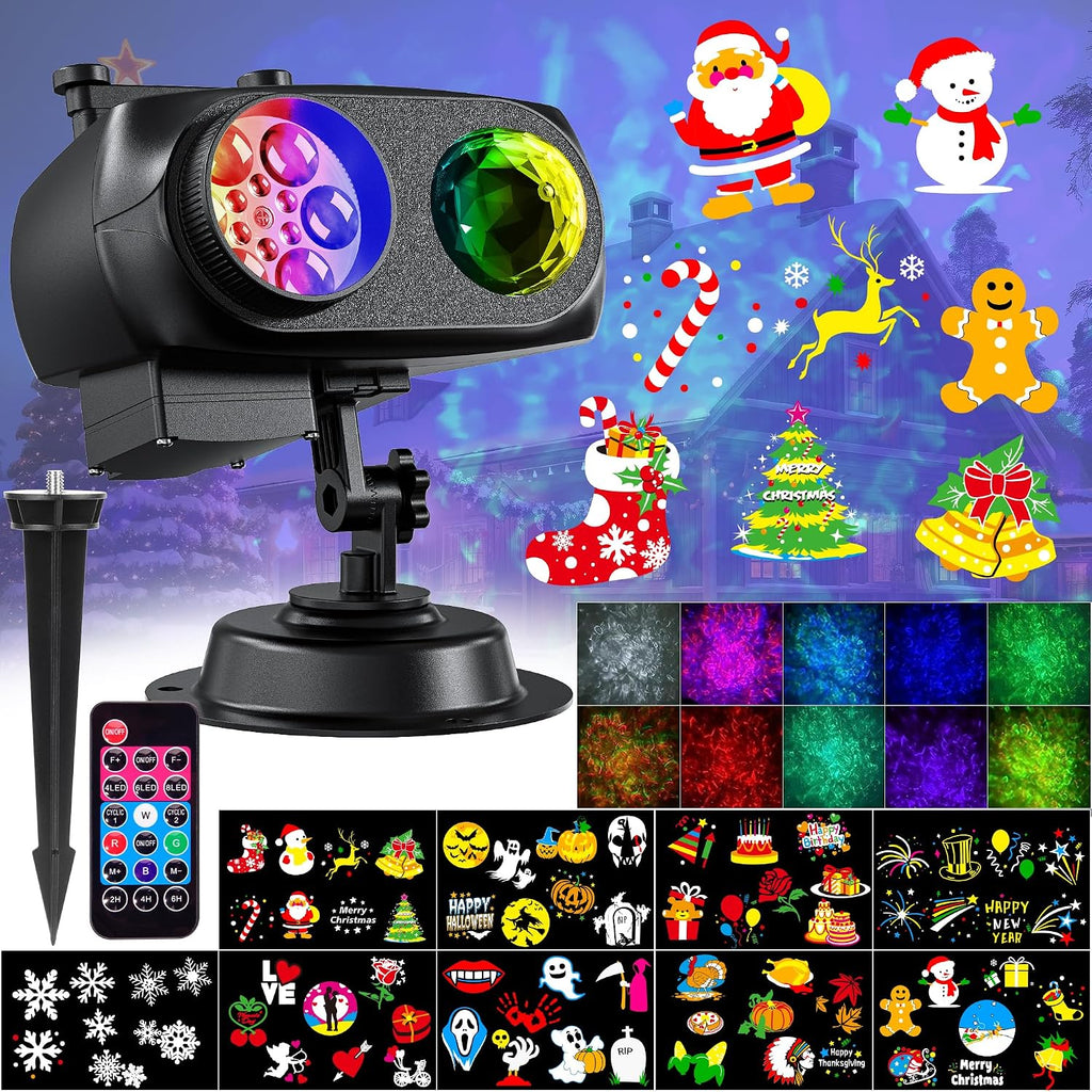 nazuwke halloween christmas projector lights outdoor, holiday projection, view 10