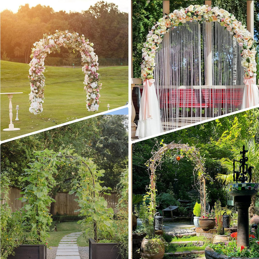 Thickened Tube Garden Arch Arbor Metal Trellis for Climbing Plants Outdoor