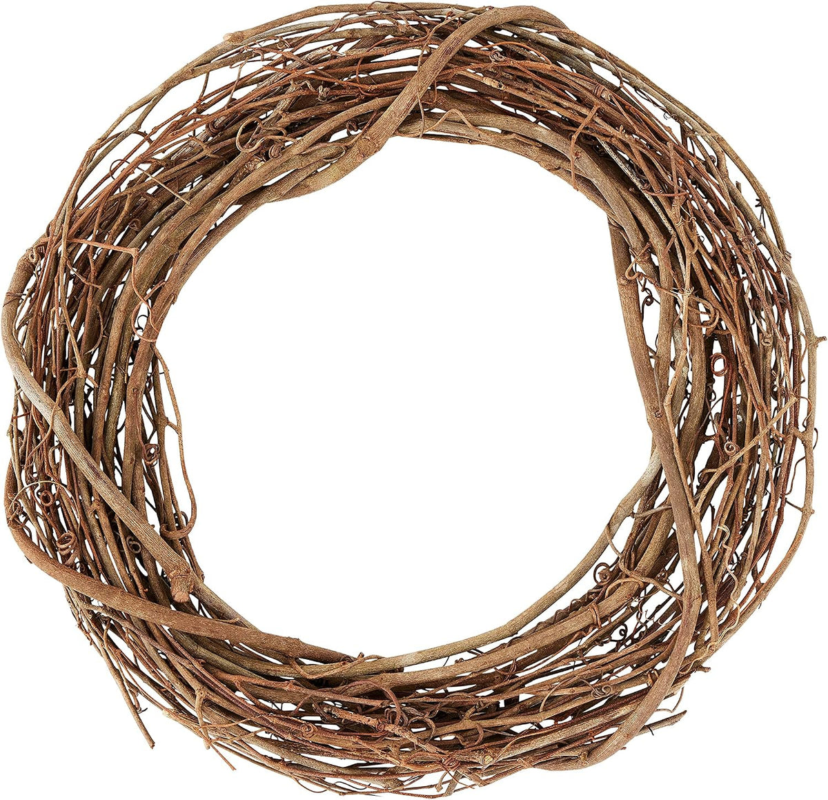 Ashland 14" Natural Grapevine Wreath - Ready-to-Decorate Rustic Home Decor for Weddings, Birthdays, Parties, and Holidays - Bulk 12 Pack