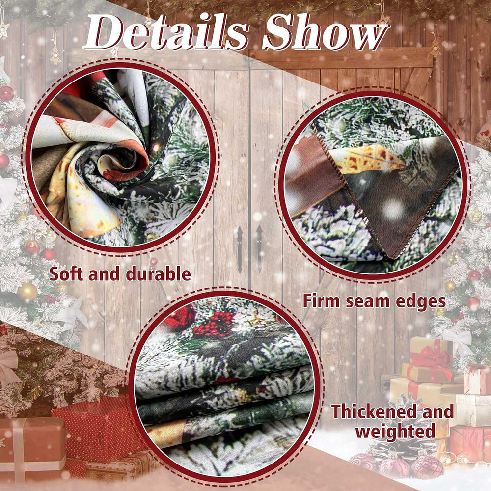 10x8ft Christmas Winter Wood Barn Door Photography Backdrop