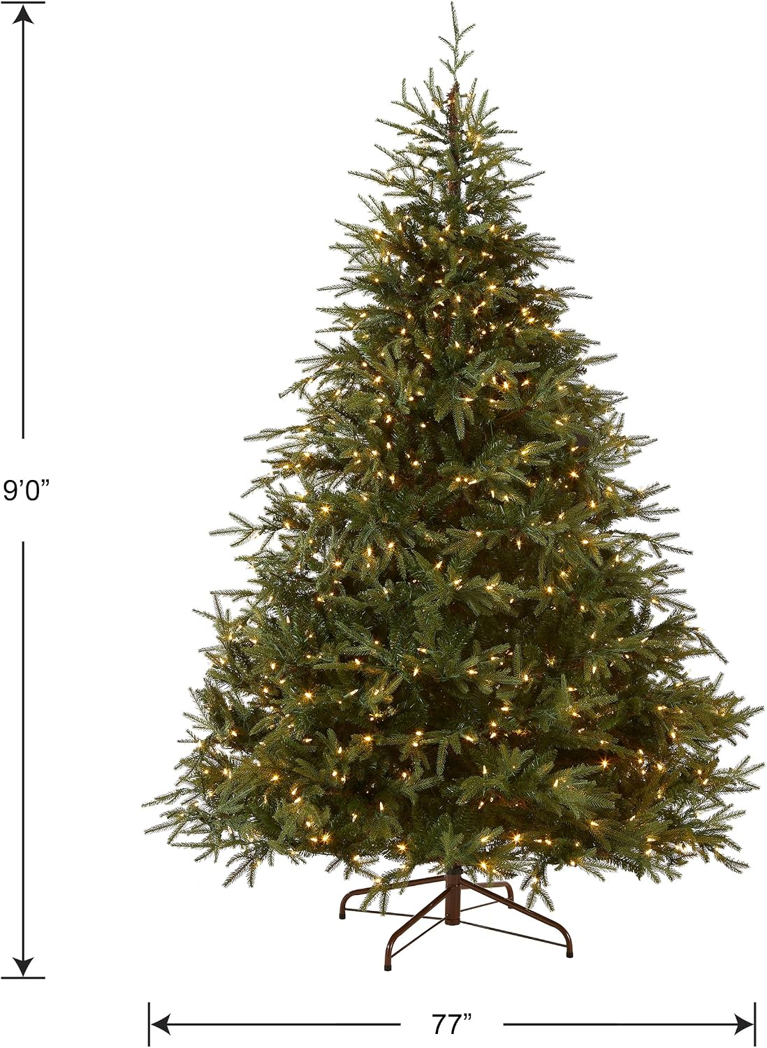 national tree company 9ft pre-lit fraser grande artificial, package contents