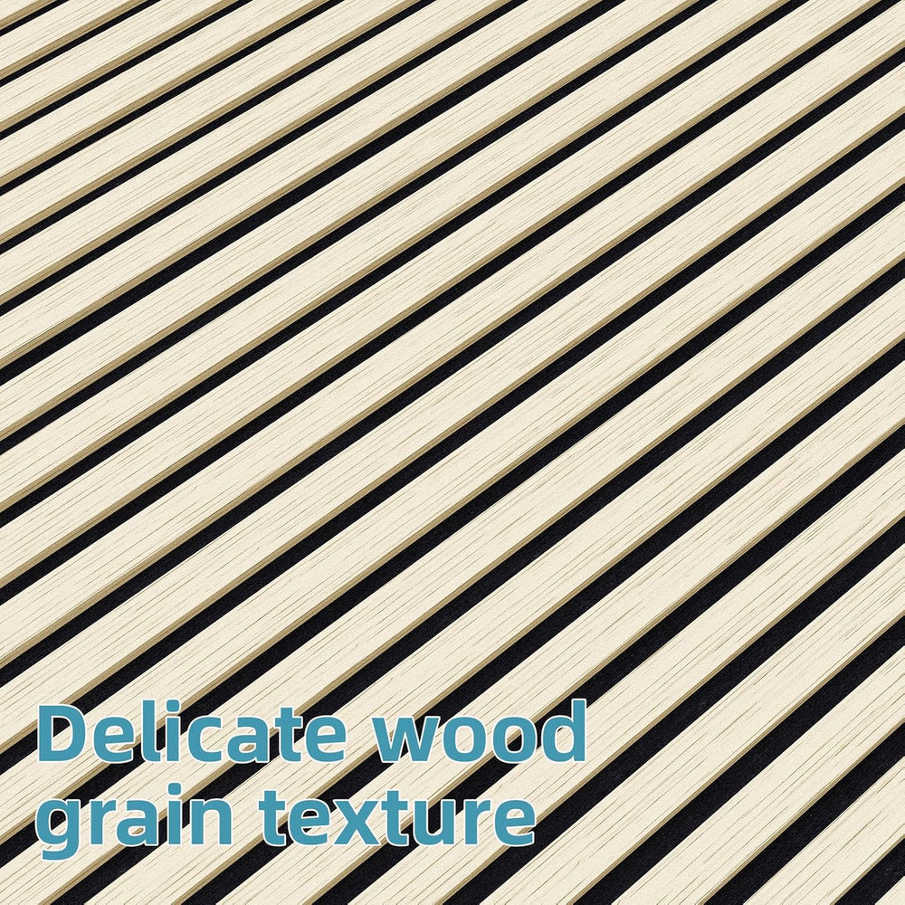 Wood Slat Acoustic Wall Panels, Yellow Oak, 4 Pack, 47.2 x 23.6 in